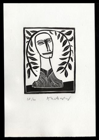 Linosnede uit 2001 van Pierre Alechinsky kopen