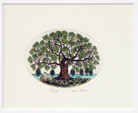 Litho van de Duitse kunstenares Anna Weber