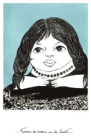 Zeefdruk van de Nederlandse kunstenares Ans Wortel