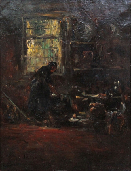 Een interieur van de kunstschilder Armand Jamar