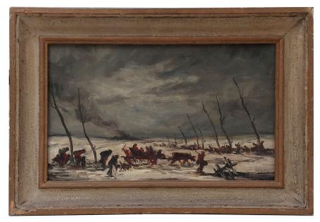 Olieverfschilderij van de Belgische kunstenaar Armand Jamar