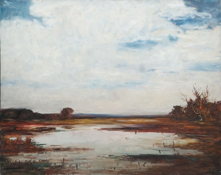 Een schilderij op canvas van de kunstschilder Armand Jamar