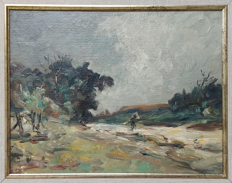 Een schilderij op canvas van de kunstschilder Armand Jamar