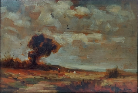 Een landschapje van de kunstschilder Armand Jamar