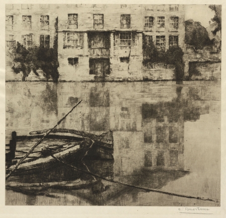 Ets van de Gentse kunstenaar Albert Baertsoen