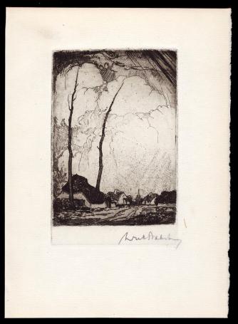 Gesigneerde ets van Dirk Baksteen kopen