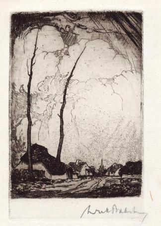 kleine ets van de Belgische etser Dirk Baksteen uit 1942