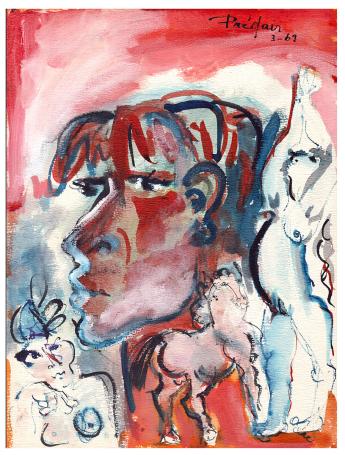 Aquarel van Bernadette Prédair