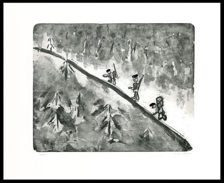 Litho van de kunstenaar Fred Bervoets