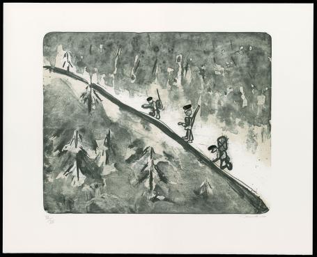 Litho van de kunstenaar Fred Bervoets