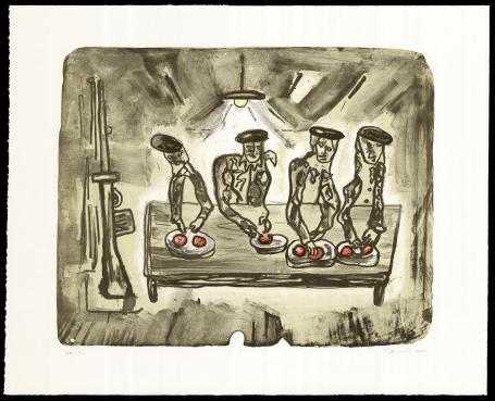 Litho van de kunstenaar Fred Bervoets