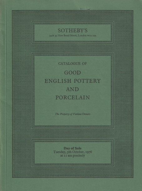 864. English pottery and porcelain