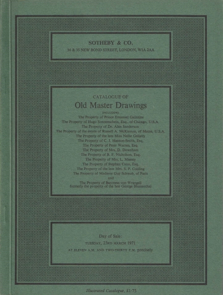 848. Old master drawings