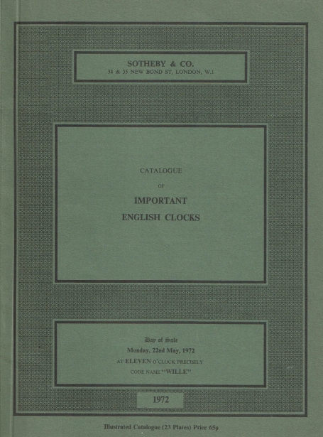 857. Important English clocks