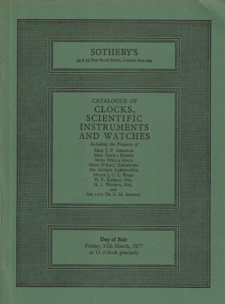 875. Clocks, scientific instruments and watches