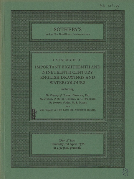880. Important eighteenth and nineteeth century english drawings and watercolours