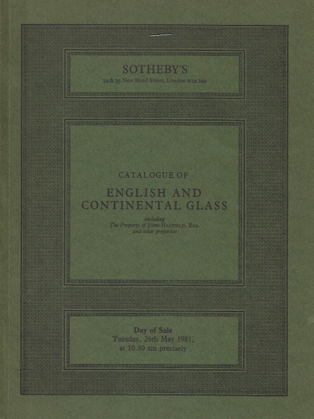 889. English and continental glass