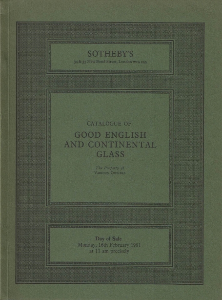 890. good english and continental glass