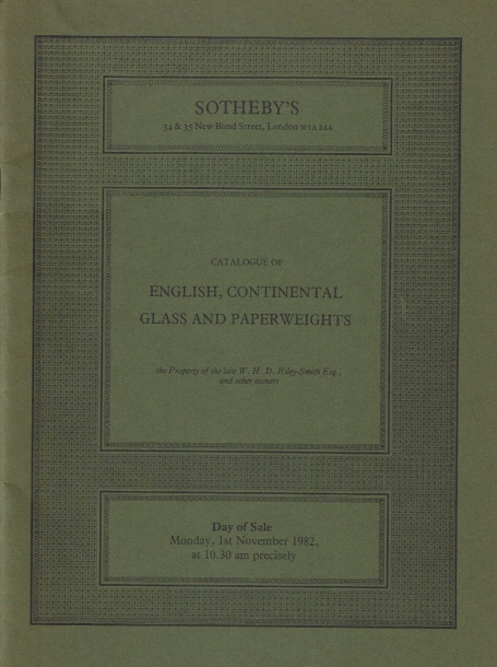 891. English, continental glass and paperweights