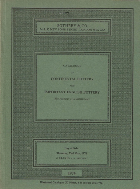 893. Continental pottery and important english pottery