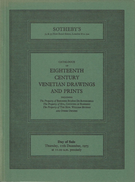 902. Eighteenth centrury venetian drawings and prints