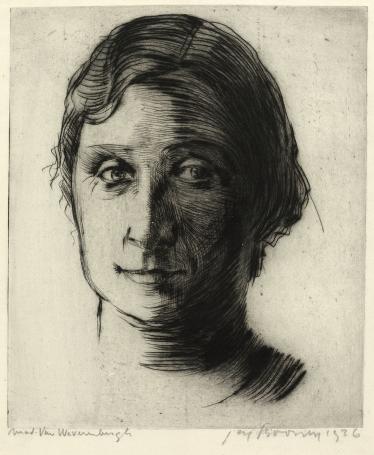 Belgische etser Jacques Boonen met een grote ets