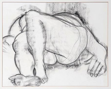 Naakttekening van kunstschilder uit Antwerpen Harry Buyck