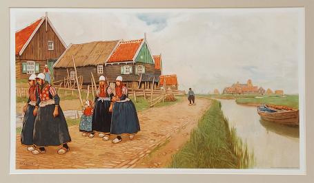 Chromolitho van de Belgische kunstenaar Henri Cassiers kopen