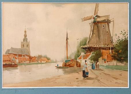 Chromolitho van de Belgische kunstenaar Henri Cassiers kopen