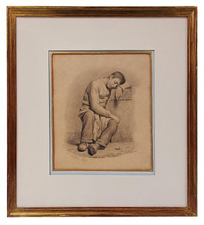Tekening van de Mechelse kunstenaar Charles Brias