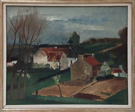 Olieverfschilderij van de Belgische kunstschilder Charles Lebon
