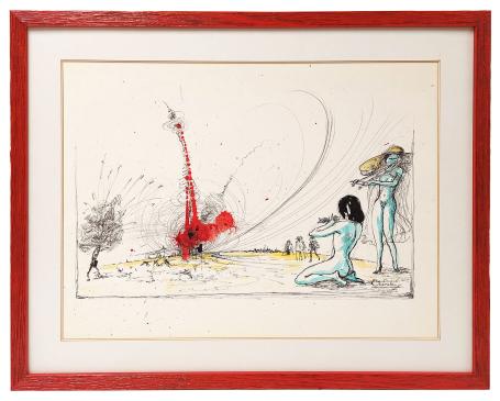 Surrealistische tekening van Auguste Chevalier