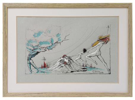 Surrealistische tekening van Auguste Chevalier