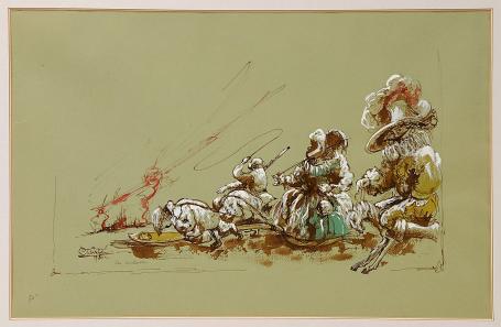Kunstwerk van de Belgische kunstenaar Chevalier Auguste