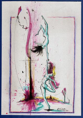 Kunstwerk van de Belgische schilder Chevalier Auguste