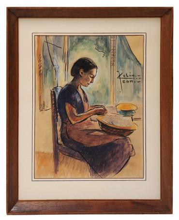 Aquarel van Belgische kunstenaar Jean Colin kopen
