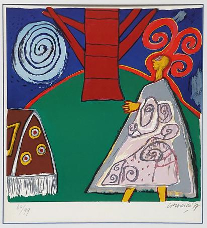 Lithographie Tribute to Léopold Sédar Senghor, poet and statesman of Senegal.