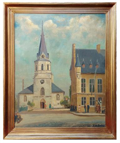 Olieverfschilderij van de kunstschilder Bernard De Pooter