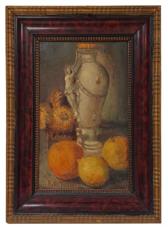 Stilleven uit 1960 van de kunstschilder Bernard De Pooter