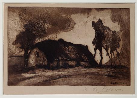 Grafisch werk van de Belgische kunstschilder Karel de Posson