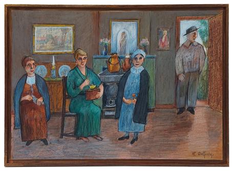 Kunstwerkje van de kunstschilder Al. Delfosse