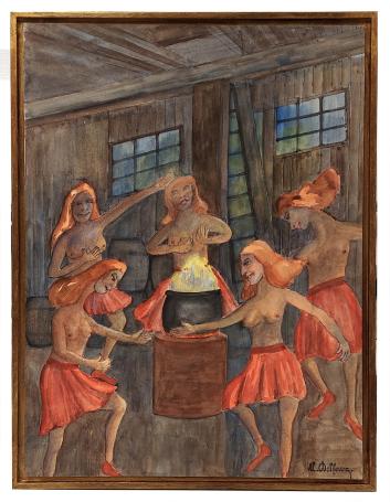 Aquarel van de kunstschilder Al. Delfosse