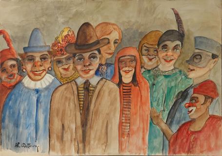 Aquarel van de Belgische kunstenaar Delfosse