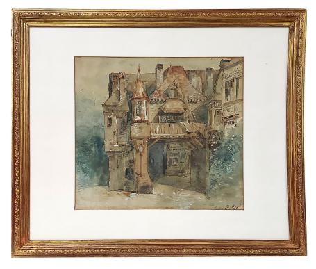 Aquarel van de Belgische kunstenaar Gustave Den Duyts kopen