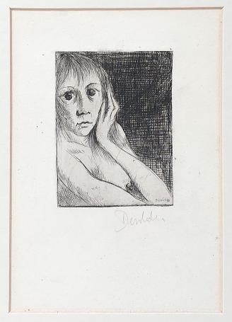 Kleine ets van de Belgische kunstenaar Devolder