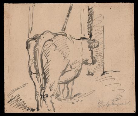 Pentekening van de Belgische kunstenaar Victor Dolphyn