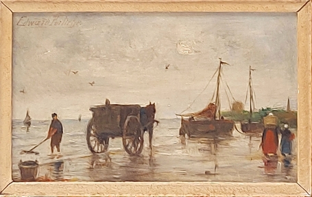 Strandgezicht, schilderij van de Belgische schilder Edward Portielje kopen