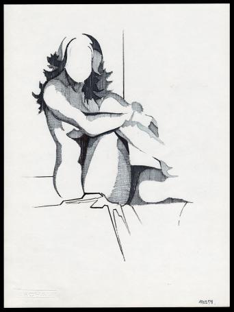 Naakttekening van de Belgische kunstschilder Eugène Eechaut kopen