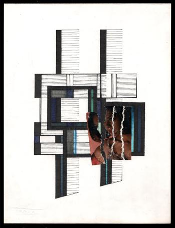 Collage op papier van de Belgische kunstenaar Eugène Eechaut kopen