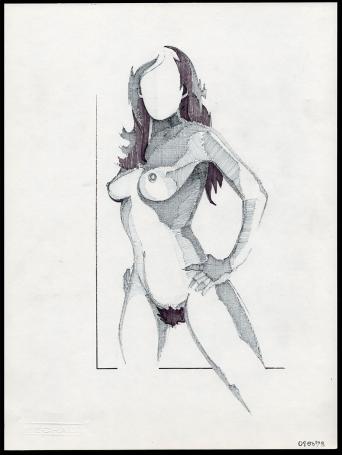 Naakttekening van de Belgische kunstschilder Eugène Eechaut kopen